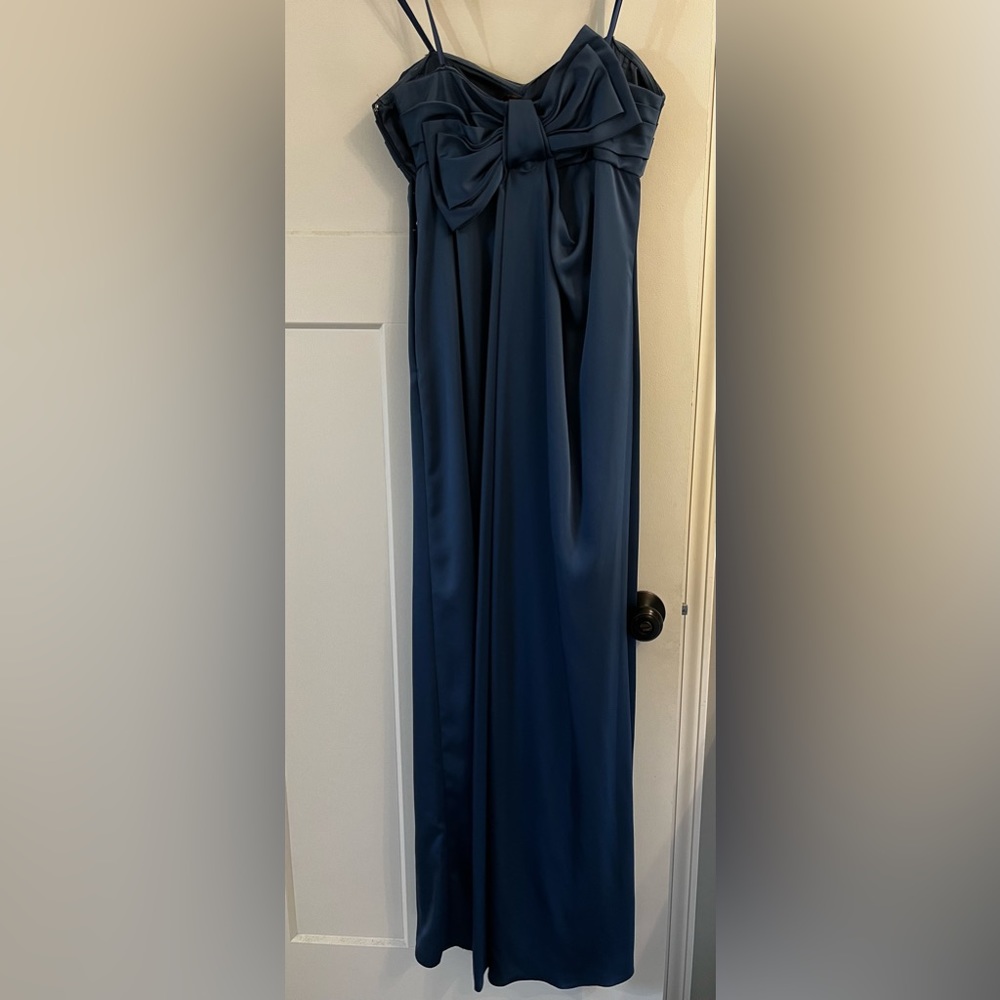 BCBG strapless satin formal gown